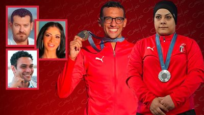 منهم عمرو يوسف وآسر ياسين ومنى زكي .. النجوم يهنئون أحمد الجندي وسارة سمير بإنجاز الأولمبياد