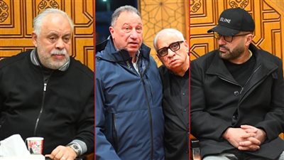 بالصور .. نجوم الفن والرياضة في عزاء شقيق أحمد السبكي