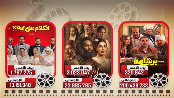 إيرادات الأمس 